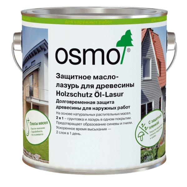Защитное масло-лазурь для древесины OSMO Holzschutz Öl-Lasur