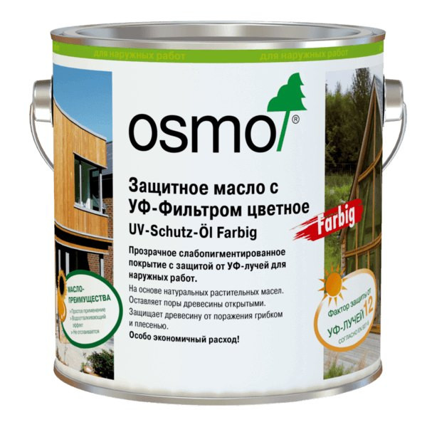 Защитное масло с УФ-фильтром цветное OSMO UV-Schutz-Öl Farbig